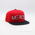 Lettera di ricamo 3D a due toni Logo Snapback Hat